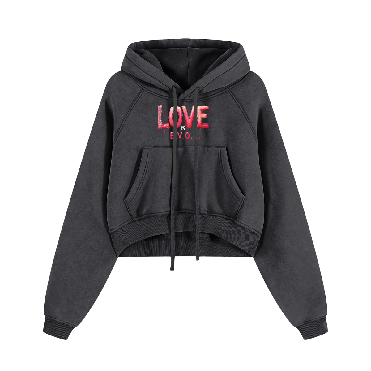 Love is E.V.O.L. Cropped Hoodie