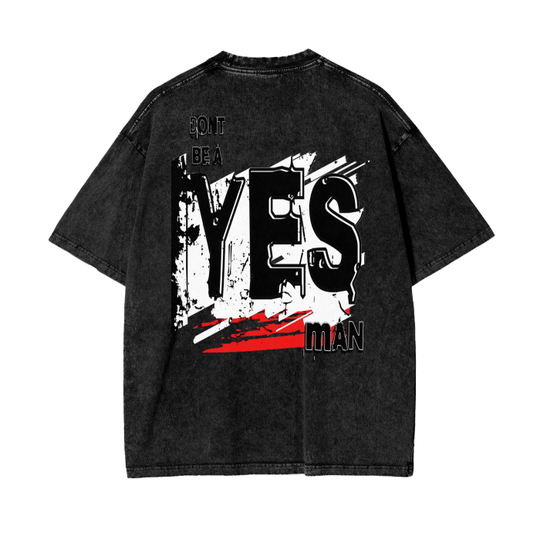 YES/NO Acid Wash Oversize T-Shirt - 250 GSM