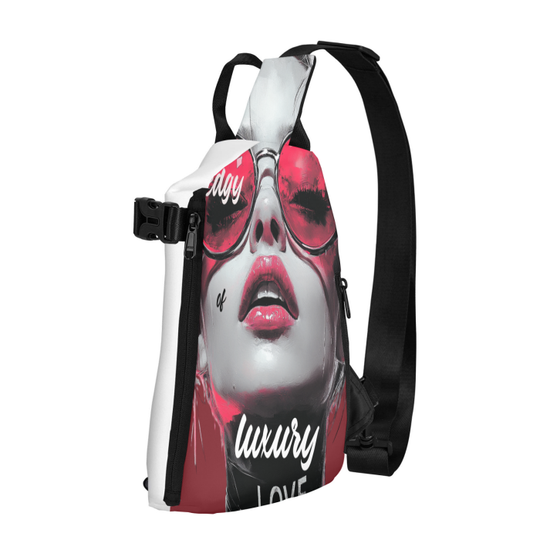 FROM "THE HOUSE OF OFFPLANETISH THE E.V.O.L. Collection Streetwear All-Over Print Crossbody Backpack