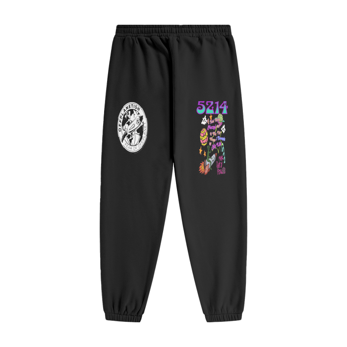 FROM "THE HOUSE OF OFFPLANETISH "FEAR OF OFFPLANET collection Streetwear Unisex Fleece Joggers