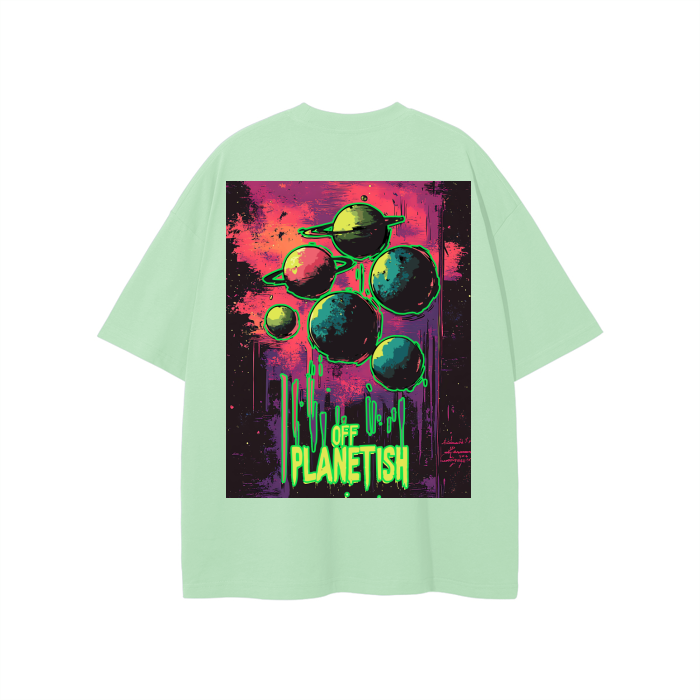 FROM “THE HOUSE OF OFFPLANETISH” OFFPLANET ALIENS Streetwear Unisex Solid Color Loose Fit FOG T-Shirt