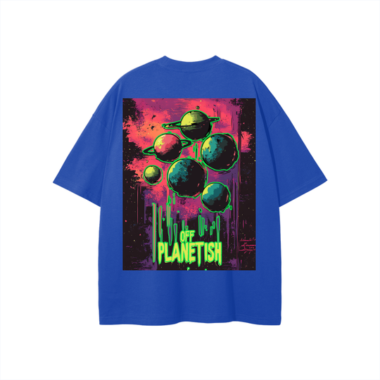 FROM “THE HOUSE OF OFFPLANETISH” OFFPLANET ALIENS Streetwear Unisex Solid Color Loose Fit FOG T-Shirt