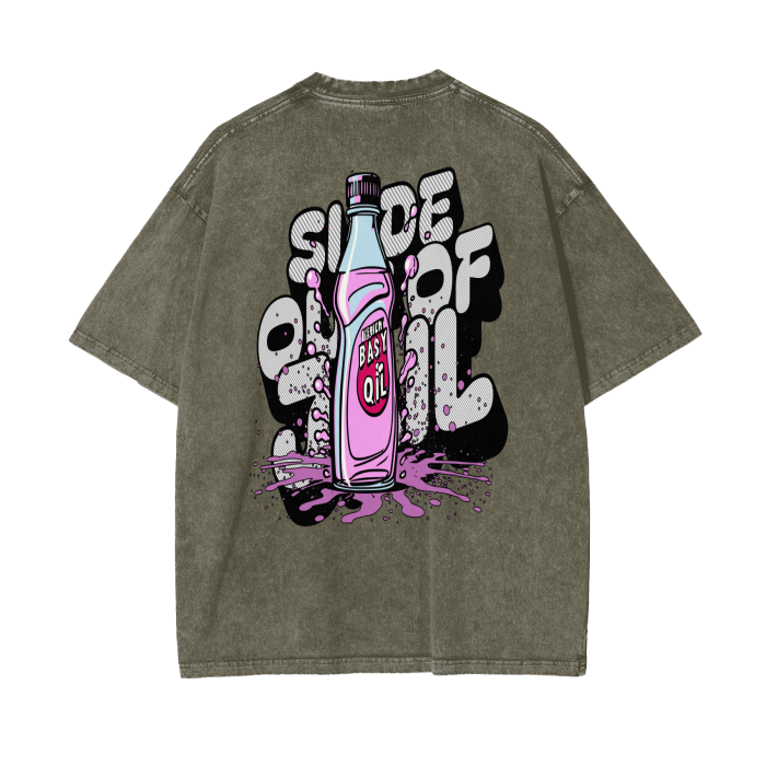 FROM THE HOUSE OF “OFFPLANETISH” FREE DIDDY Acid Wash Oversize T-Shirt - 250 GSM