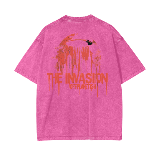 FROM”THE HOUSE OF OFFPLANETISH” THE INVASION 
Acid Wash Oversize T-Shirt - 250 GSM