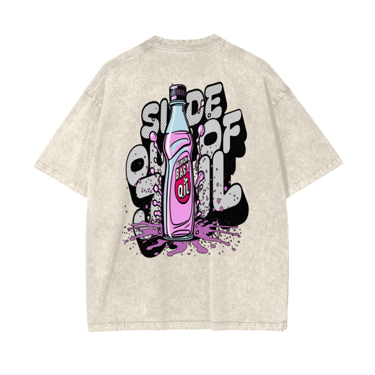 FROM THE HOUSE OF “OFFPLANETISH” FREE DIDDY Acid Wash Oversize T-Shirt - 250 GSM