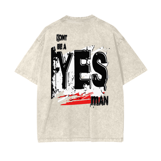 YES/NO Acid Wash Oversize T-Shirt - 250 GSM