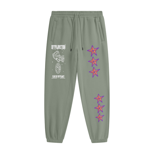 FROM "THE HOUSE OF OFFPLANETISH "FEAR OF OFFPLANET collection Streetwear Unisex Fleece Joggers