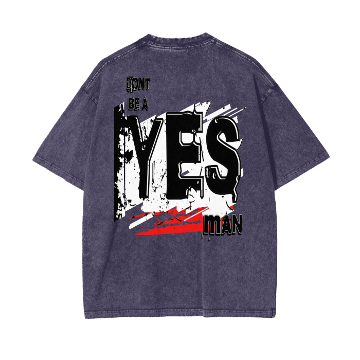 YES/NO Acid Wash Oversize T-Shirt - 250 GSM