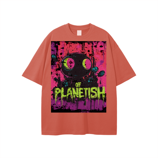 FROM “THE HOUSE OF OFFPLANETISH” OFFPLANET ALIENS Streetwear Unisex Solid Color Loose Fit FOG T-Shirt