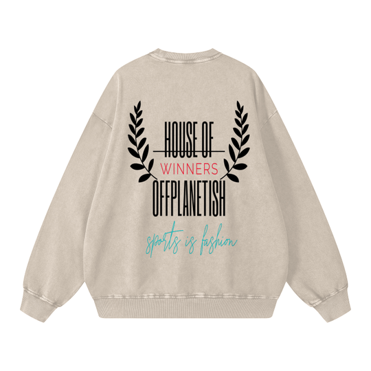 FROM "THE HOUSE OF OFFPLANETISH "HOUSE OF WINNERS Collection "Acid Wash Oversize Sweatshirt - 360 GSM