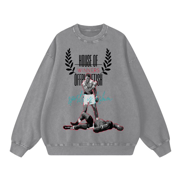 FROM "THE HOUSE OF OFFPLANETISH "HOUSE OF WINNERS Collection "Acid Wash Oversize Sweatshirt - 360 GSM