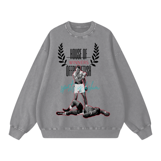 FROM "THE HOUSE OF OFFPLANETISH "HOUSE OF WINNERS Collection "Acid Wash Oversize Sweatshirt - 360 GSM