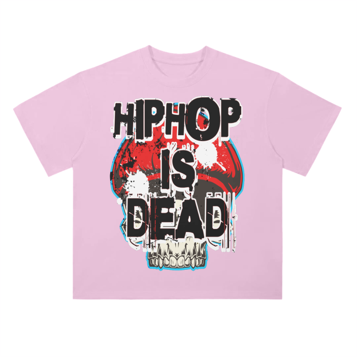 “HIPHOP IS DEAD” Drop Shoulder T-Shirt - 300 GSM