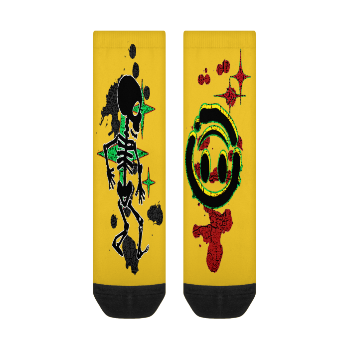 FROM “THE HOUSE OF OFFPLANETISH “ THE INVASION SOCKS All-Over Print Color Matching Crew Socks