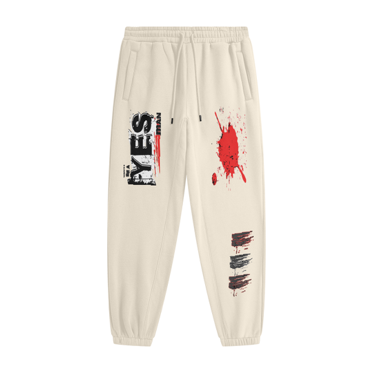 YES/NO. Streetwear Unisex Fleece Joggers