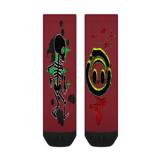 FROM “THE HOUSE OF OFFPLANETISH “ THE INVASION SOCKS All-Over Print Color Matching Crew Socks