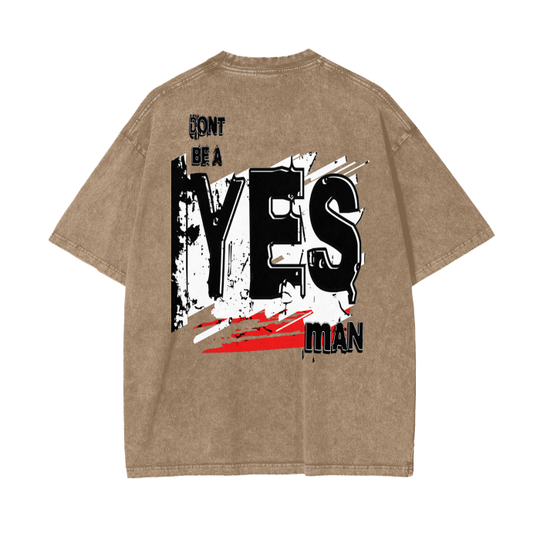 YES/NO Acid Wash Oversize T-Shirt - 250 GSM