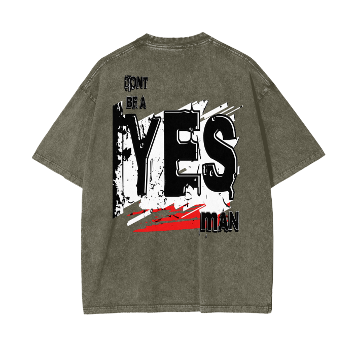 YES/NO Acid Wash Oversize T-Shirt - 250 GSM