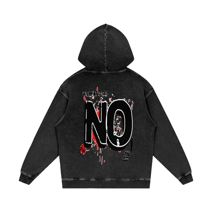 YES /NO  Acid Wash Oversize Hoodie - 420 GSM