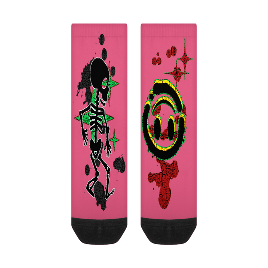 FROM “THE HOUSE OF OFFPLANETISH “ THE INVASION SOCKS All-Over Print Color Matching Crew Socks