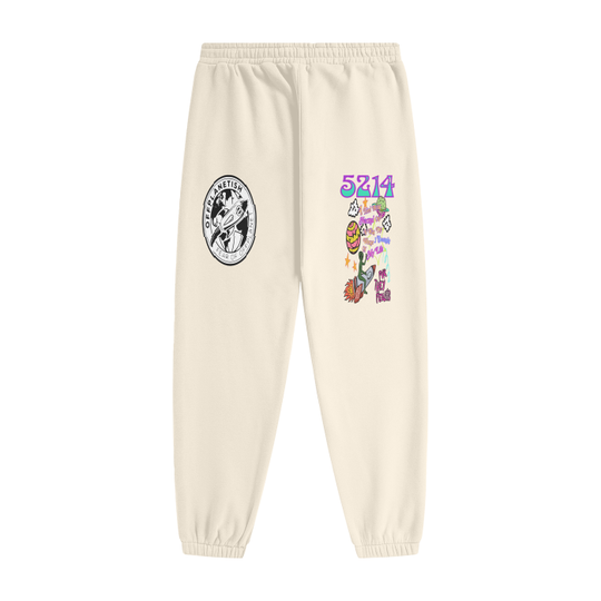 FROM "THE HOUSE OF OFFPLANETISH "FEAR OF OFFPLANET collection Streetwear Unisex Fleece Joggers