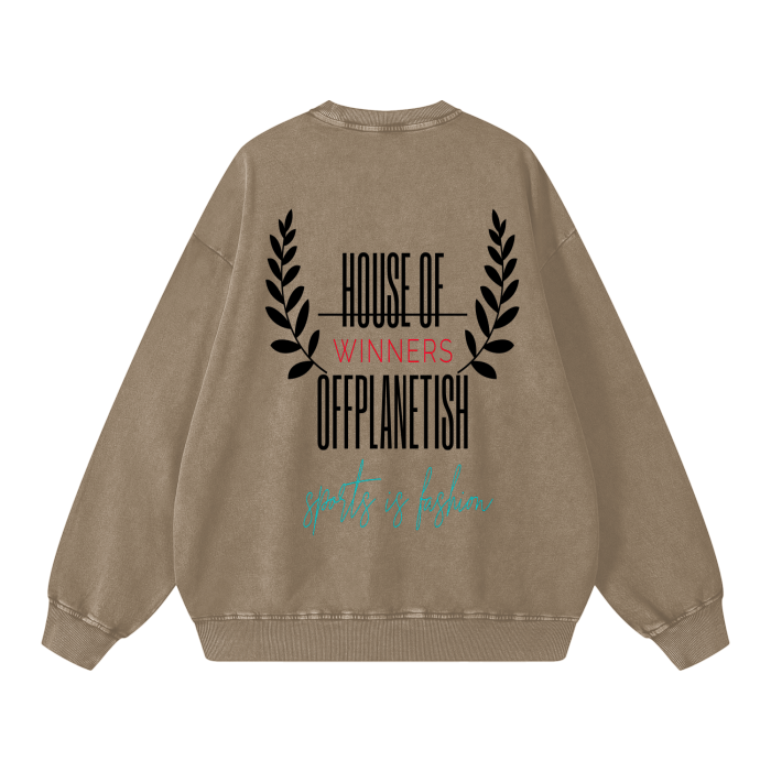 FROM "THE HOUSE OF OFFPLANETISH "HOUSE OF WINNERS Collection "Acid Wash Oversize Sweatshirt - 360 GSM