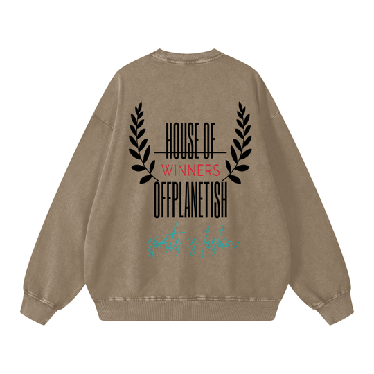 FROM "THE HOUSE OF OFFPLANETISH "HOUSE OF WINNERS Collection "Acid Wash Oversize Sweatshirt - 360 GSM