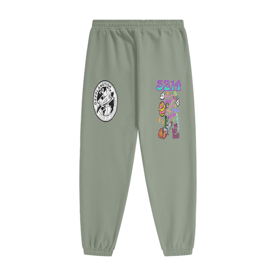 FROM "THE HOUSE OF OFFPLANETISH "FEAR OF OFFPLANET collection Streetwear Unisex Fleece Joggers