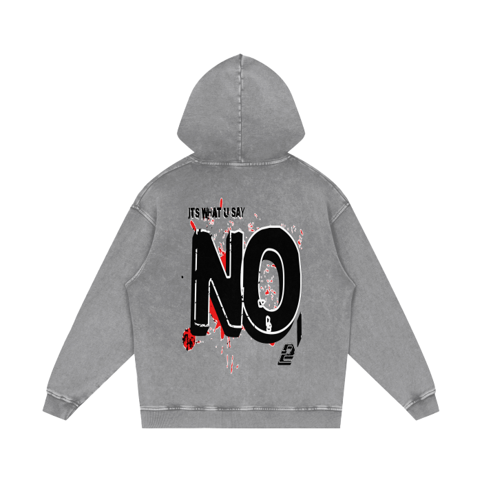 YES /NO  Acid Wash Oversize Hoodie - 420 GSM