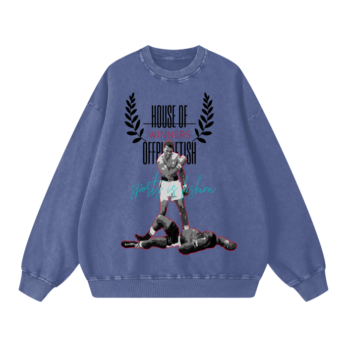 FROM "THE HOUSE OF OFFPLANETISH "HOUSE OF WINNERS Collection "Acid Wash Oversize Sweatshirt - 360 GSM