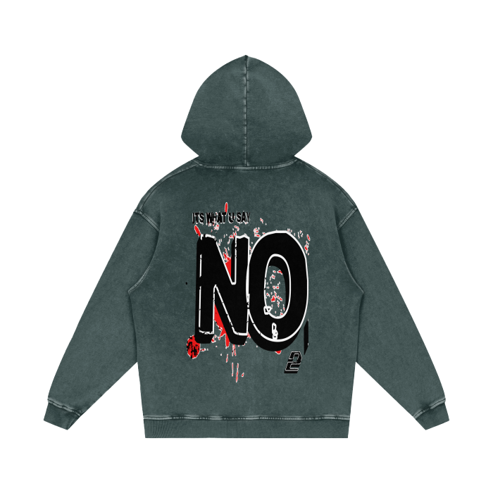 YES /NO  Acid Wash Oversize Hoodie - 420 GSM