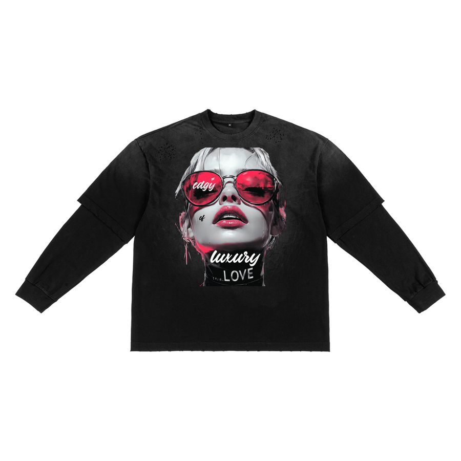E.V.O.L. Sunfade Hand-Frayed Two-Piece T-Shirt