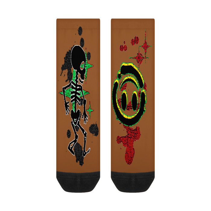 FROM “THE HOUSE OF OFFPLANETISH “ THE INVASION SOCKS All-Over Print Color Matching Crew Socks