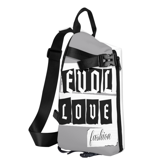 FROM "THE HOUSE OF OFFPLANETISH THE E.V.O.L. Collection Streetwear All-Over Print Crossbody Backpack