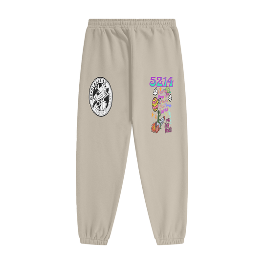 FROM "THE HOUSE OF OFFPLANETISH "FEAR OF OFFPLANET collection Streetwear Unisex Fleece Joggers