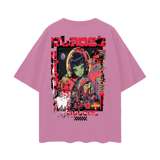 FROM "THE HOUSE OF OFFPLANETISH" THE ALIEN ART COLLECTION Oversize Deep Drop Shoulder Tee - 190 GSM