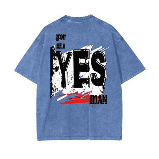 YES/NO Acid Wash Oversize T-Shirt - 250 GSM