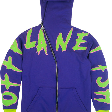 Alien Zip Hoodie — Purple/Green