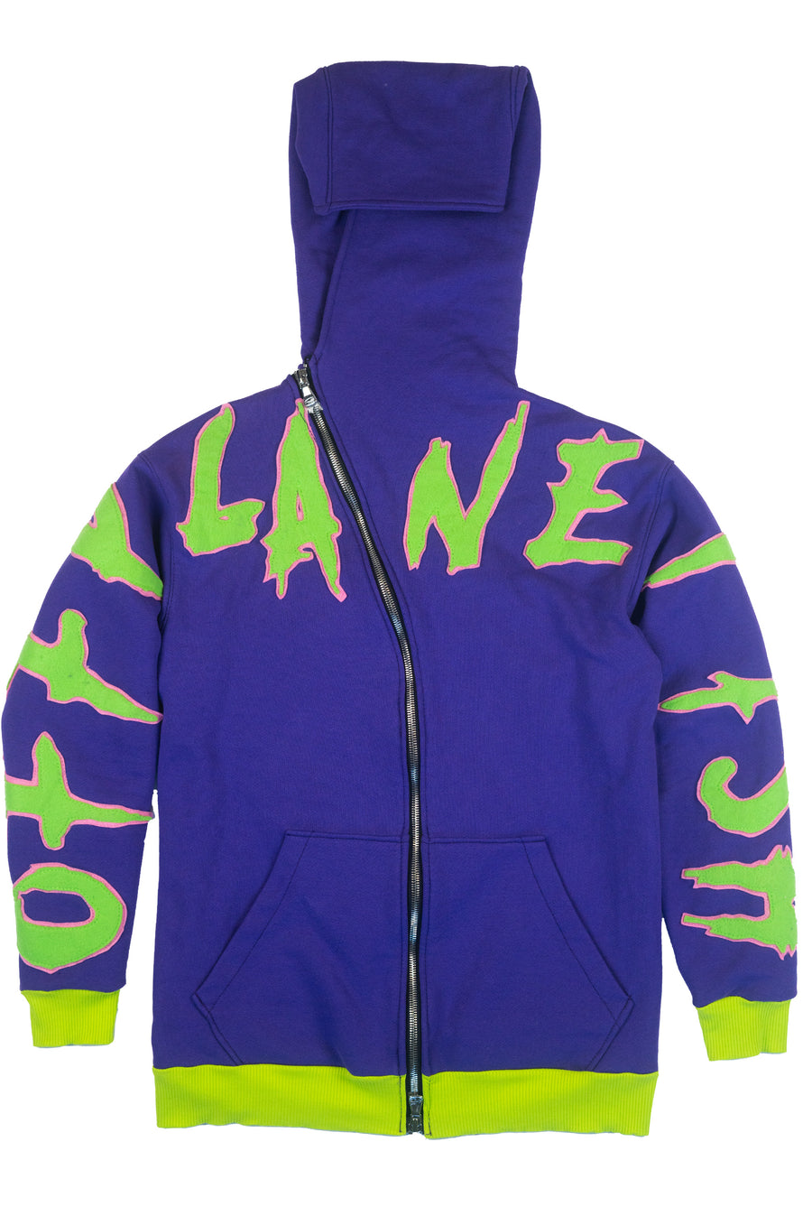 Alien Zip Hoodie — Purple/Green