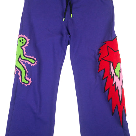 Alien Wide Cut Joggers — Purple