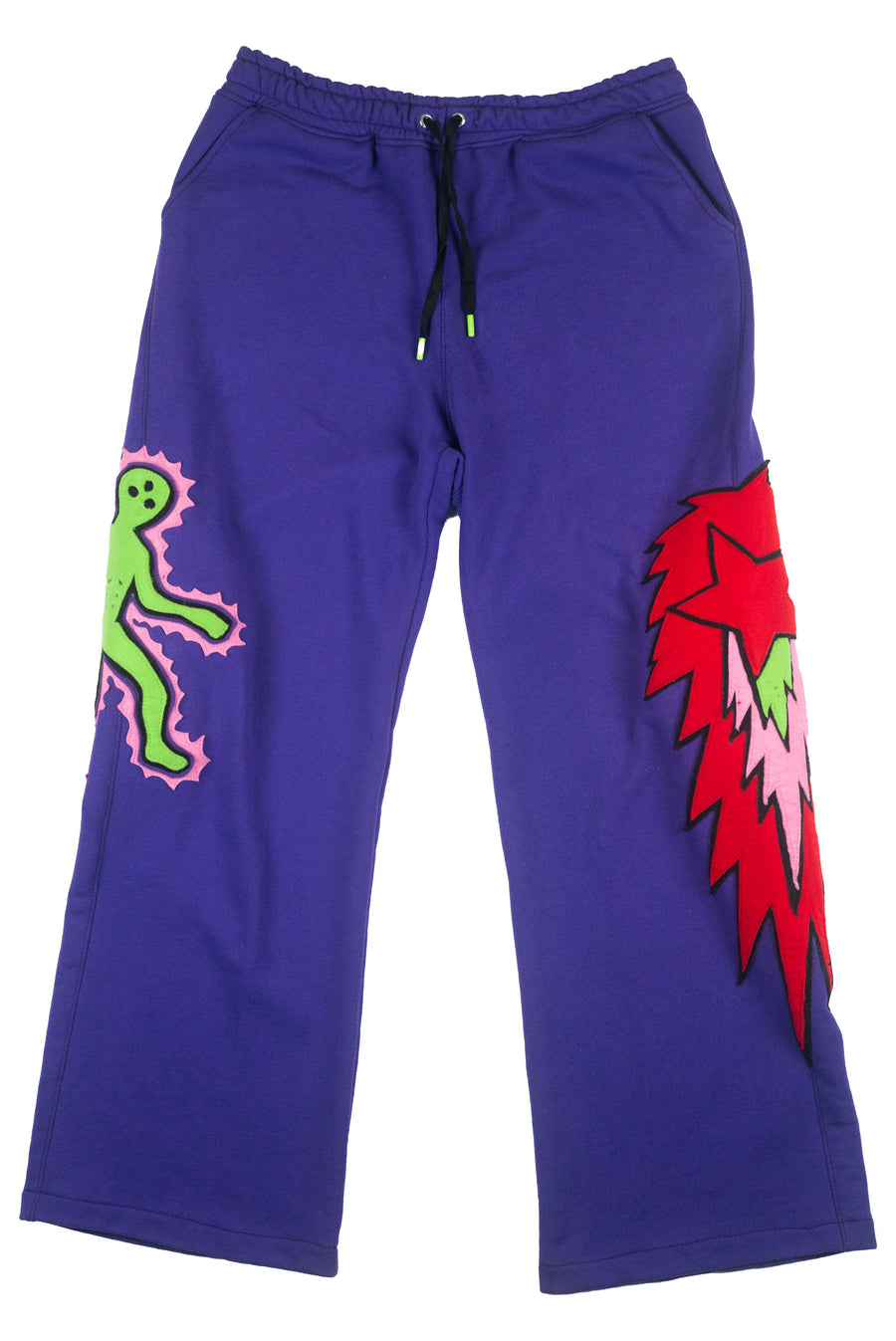 Alien Wide Cut Joggers — Purple