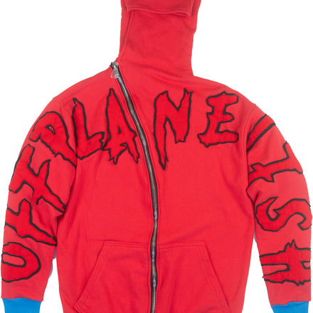 Anti-Hero Zip Hoodie — Red/Blue