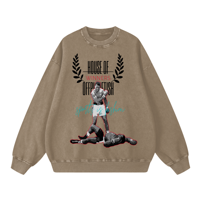 FROM "THE HOUSE OF OFFPLANETISH "HOUSE OF WINNERS Collection "Acid Wash Oversize Sweatshirt - 360 GSM