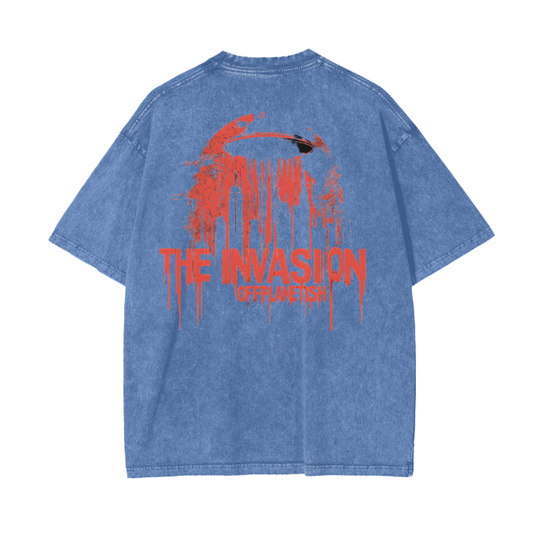 FROM”THE HOUSE OF OFFPLANETISH” THE INVASION 
Acid Wash Oversize T-Shirt - 250 GSM