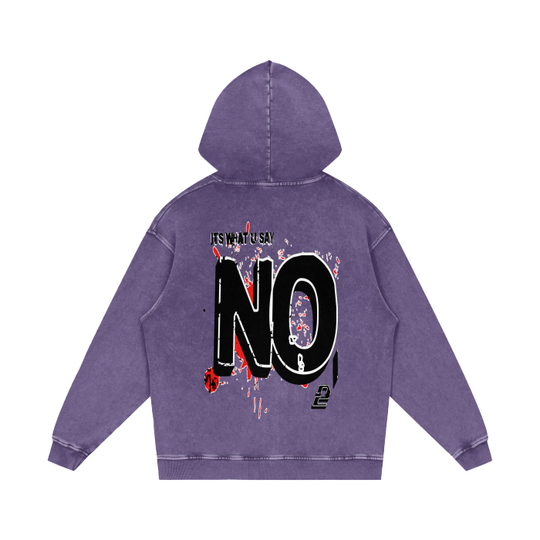 YES /NO  Acid Wash Oversize Hoodie - 420 GSM