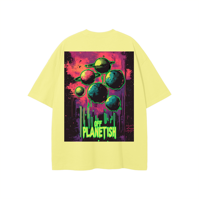 FROM “THE HOUSE OF OFFPLANETISH” OFFPLANET ALIENS Streetwear Unisex Solid Color Loose Fit FOG T-Shirt