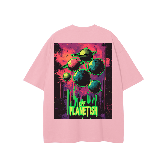 FROM “THE HOUSE OF OFFPLANETISH” OFFPLANET ALIENS Streetwear Unisex Solid Color Loose Fit FOG T-Shirt