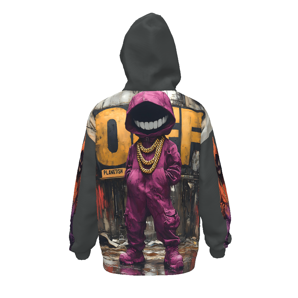 FROM “THE HOUSE OF OFFPLANETISH “ THE OFFPLANET COLLECTION Streetwear All-Over Print Unisex Drop Shoulder Oversized Hoodie