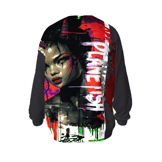 FROM "THE HOUSE OF OFFPLANETISH" ALIEN LIFE COLLECTION All-Over Print Unisex Oversized Sweatshirt