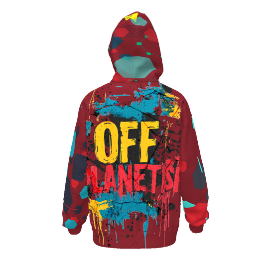 FROM "THE HOUSE OF OFFPLANETISH" THE ALIEN ART COLLECTION Streetwear All-Over Print Unisex Drop Shoulder Oversized Hoodie